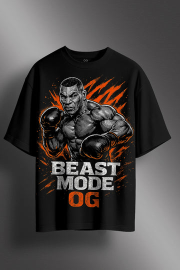 Boxer’s Oversized T-shirt (Black Orange)