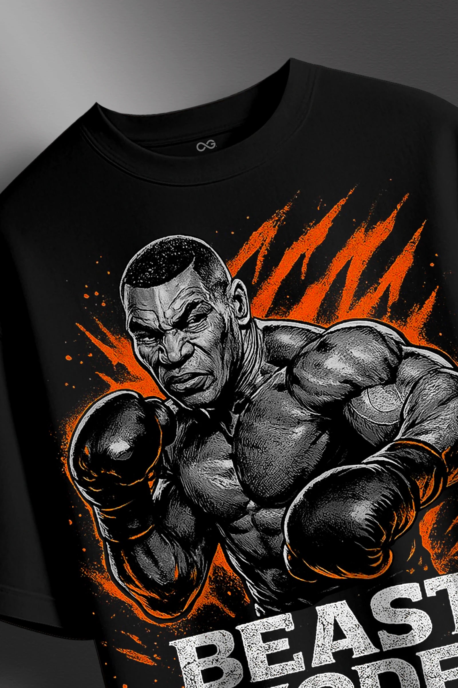 Boxer’s Oversized T-shirt (Black Orange)