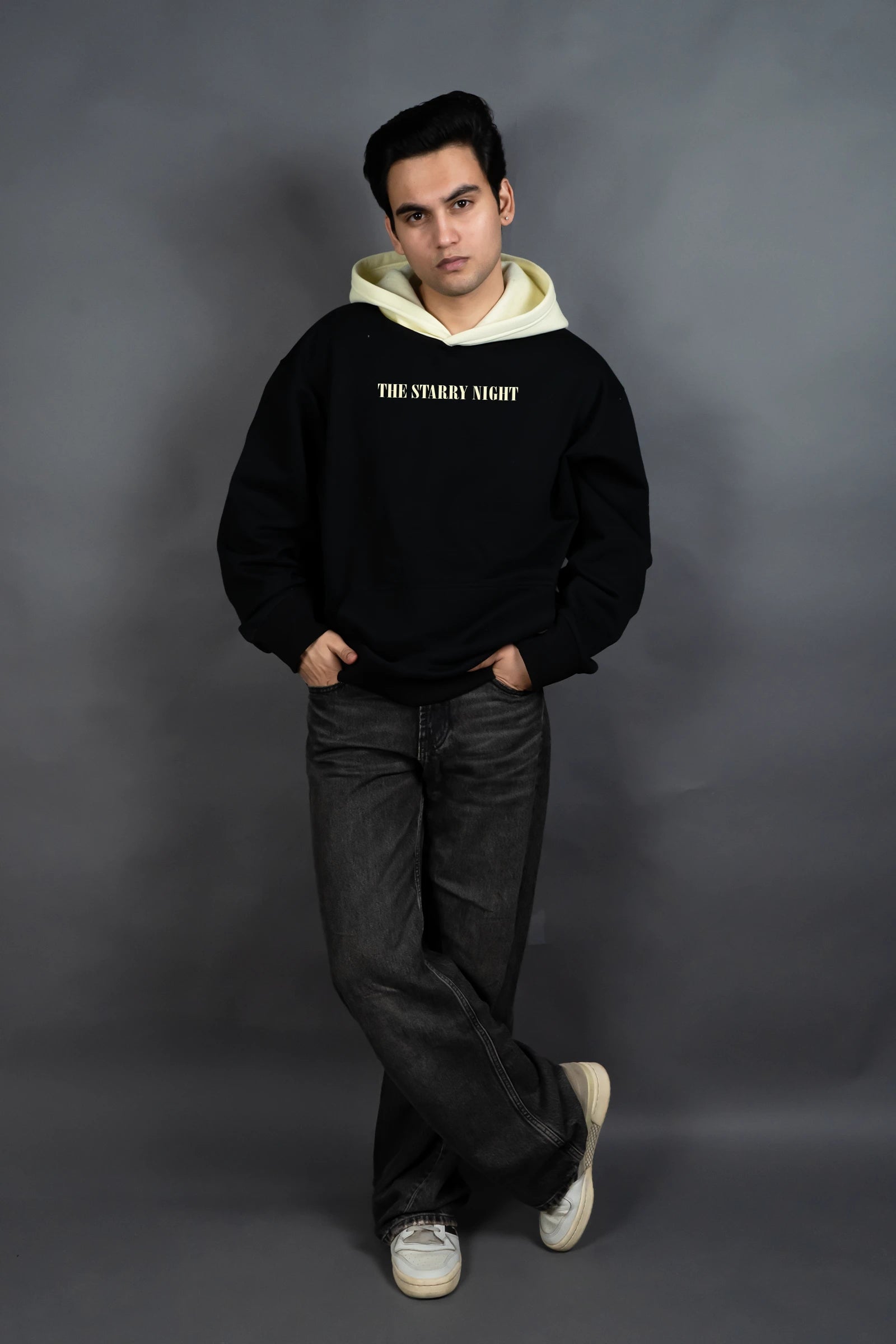 Starry Night Drip Hoodie (Black)