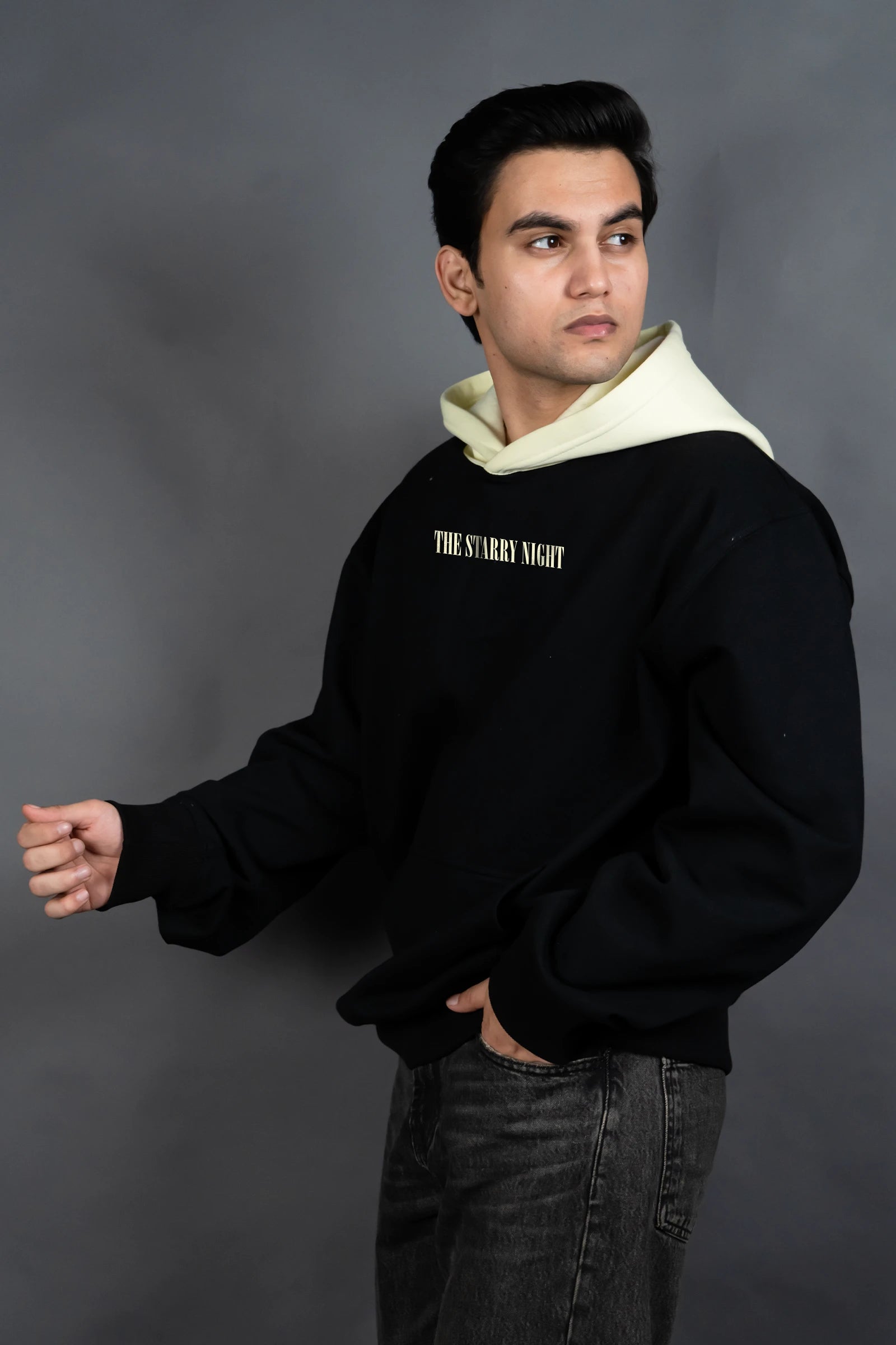 Starry Night Drip Hoodie (Black)