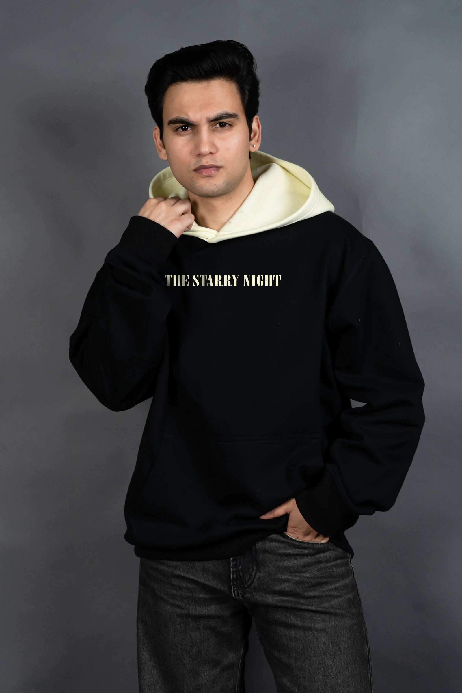 Starry Night Drip Hoodie (Black)