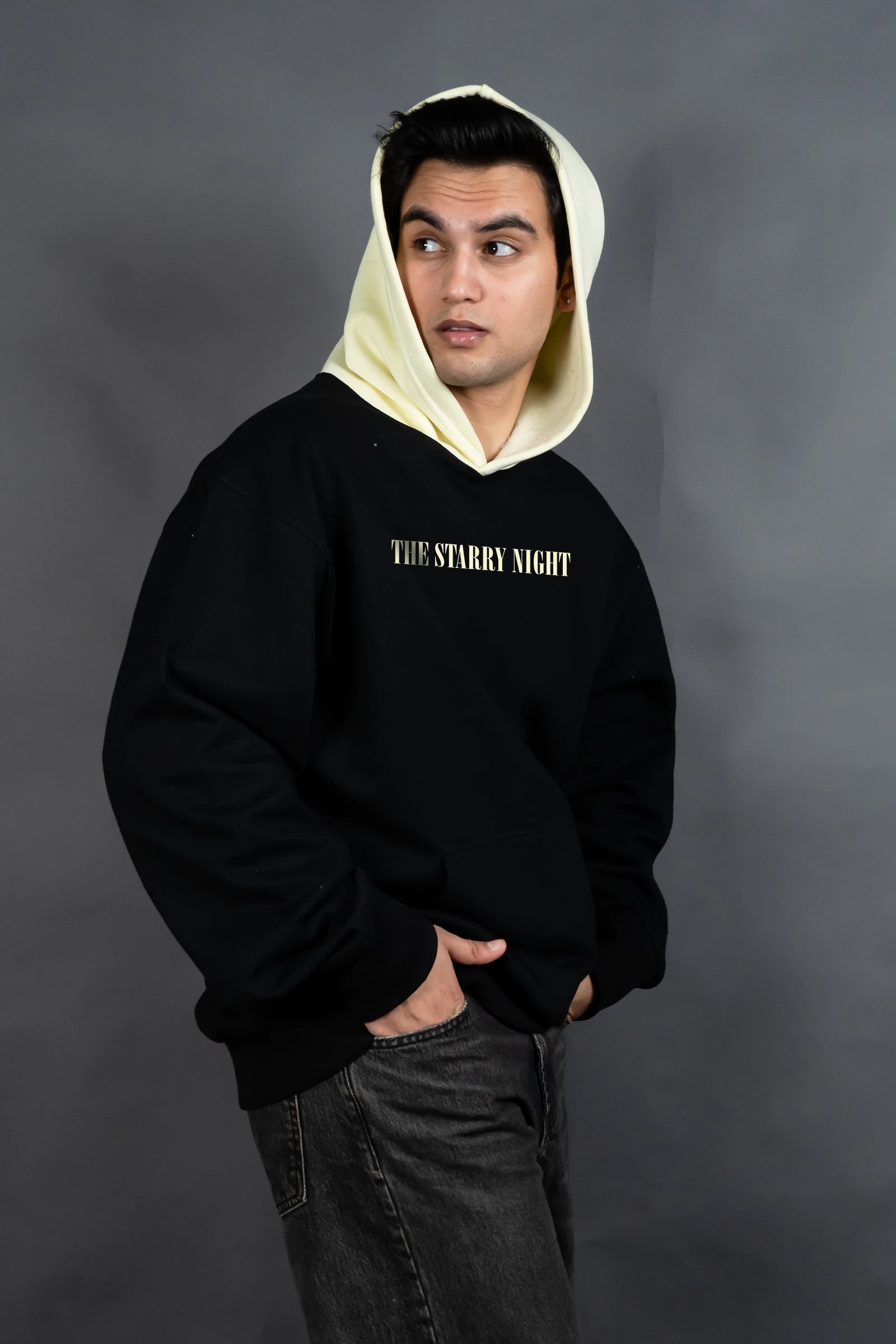 Starry Night Drip Hoodie (Black)