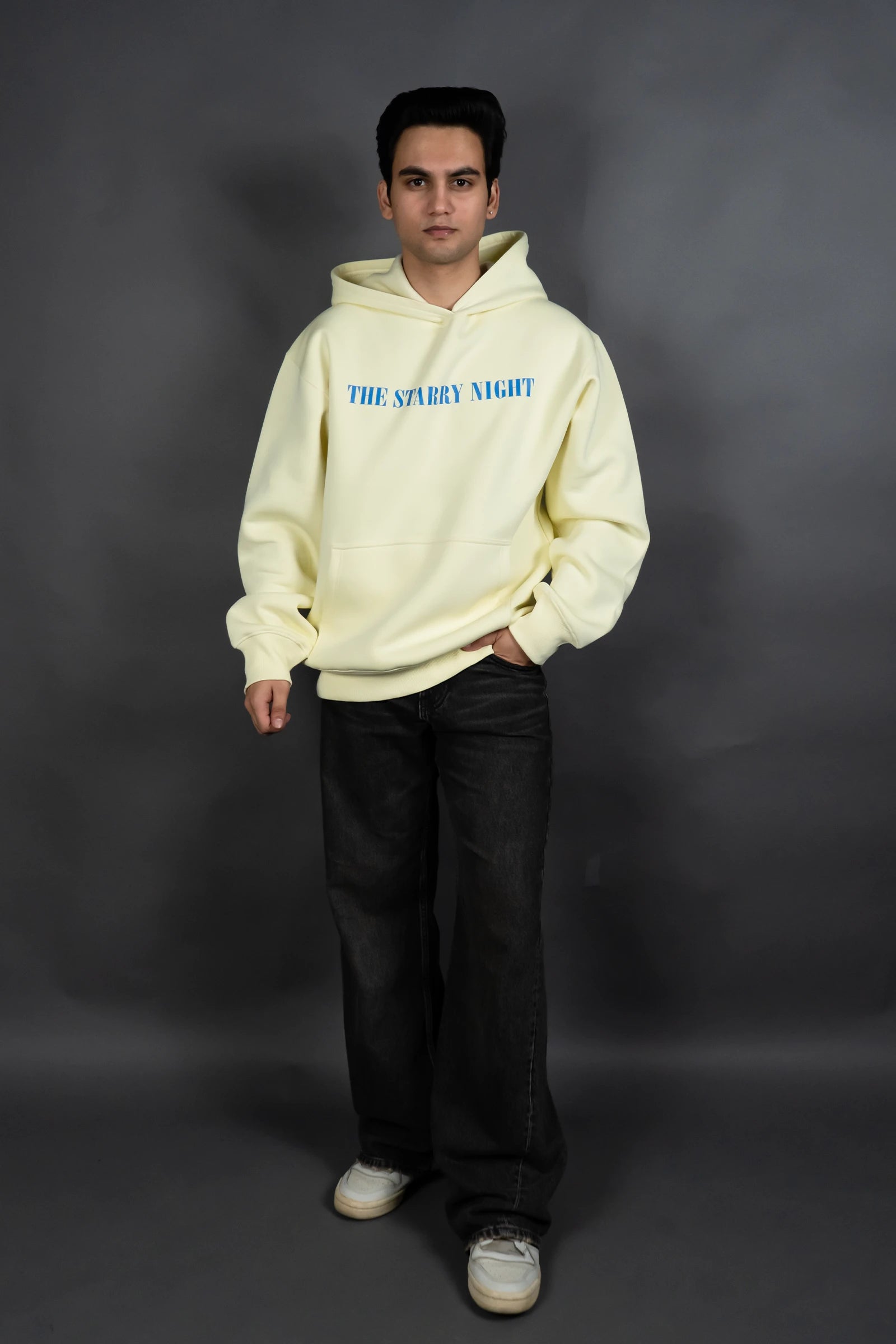 Starry Night Drip Hoodie (Lemon yellow)