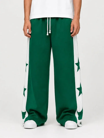 Star Stripe Wide Leg Joggers
