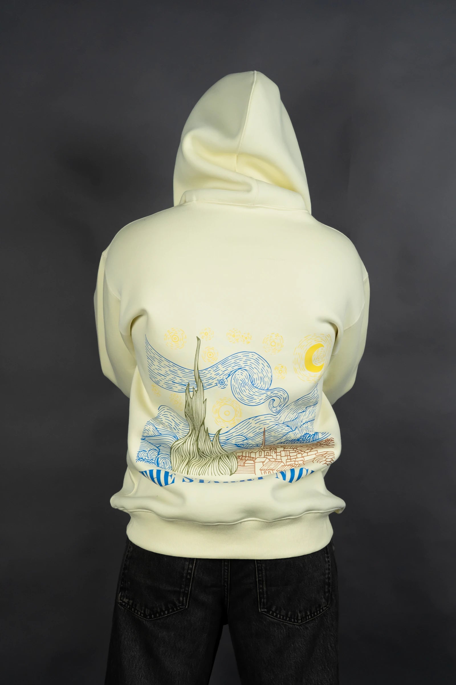 Starry Night Drip Hoodie (Lemon yellow)