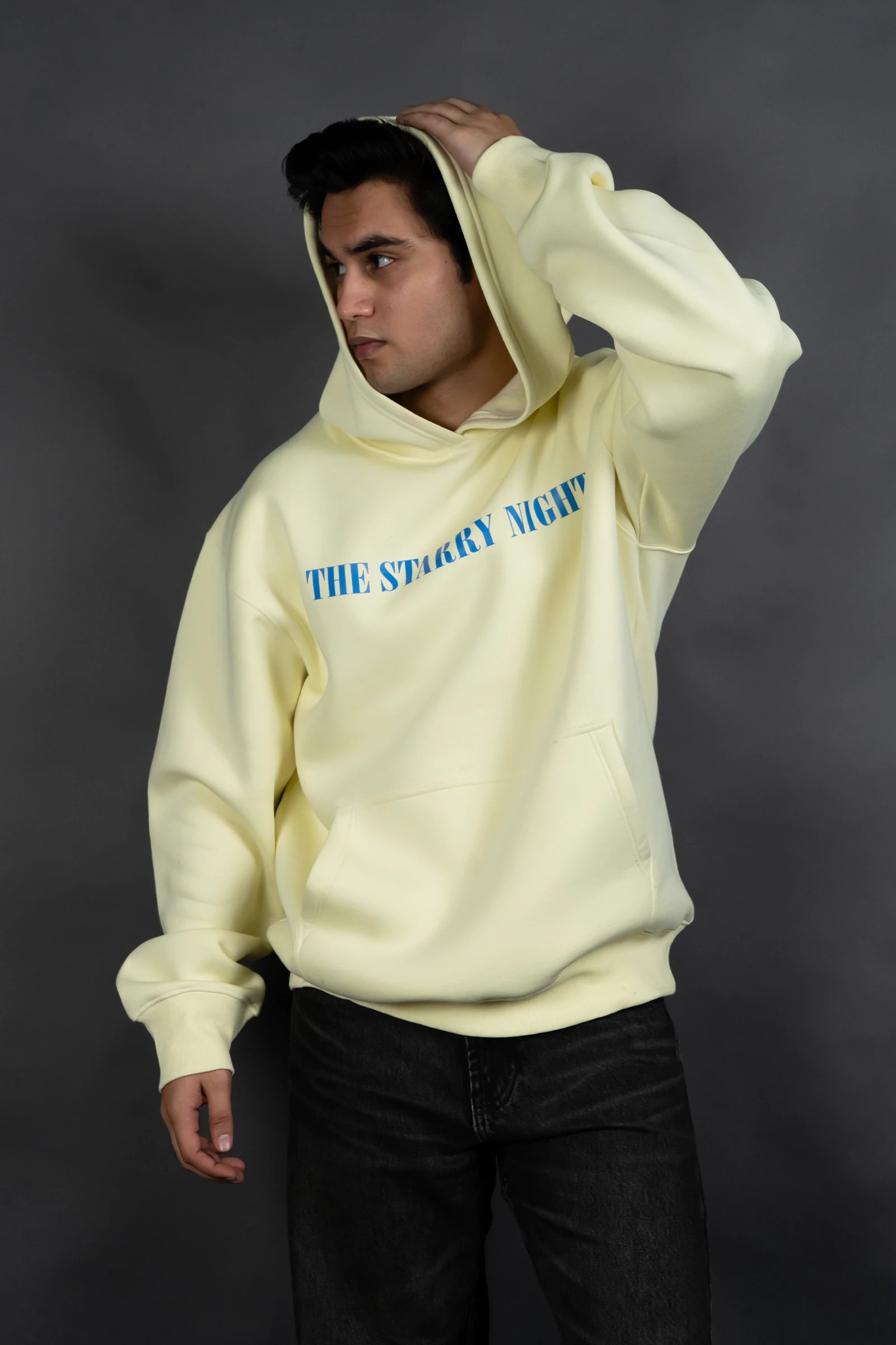 Starry Night Drip Hoodie (Lemon yellow)