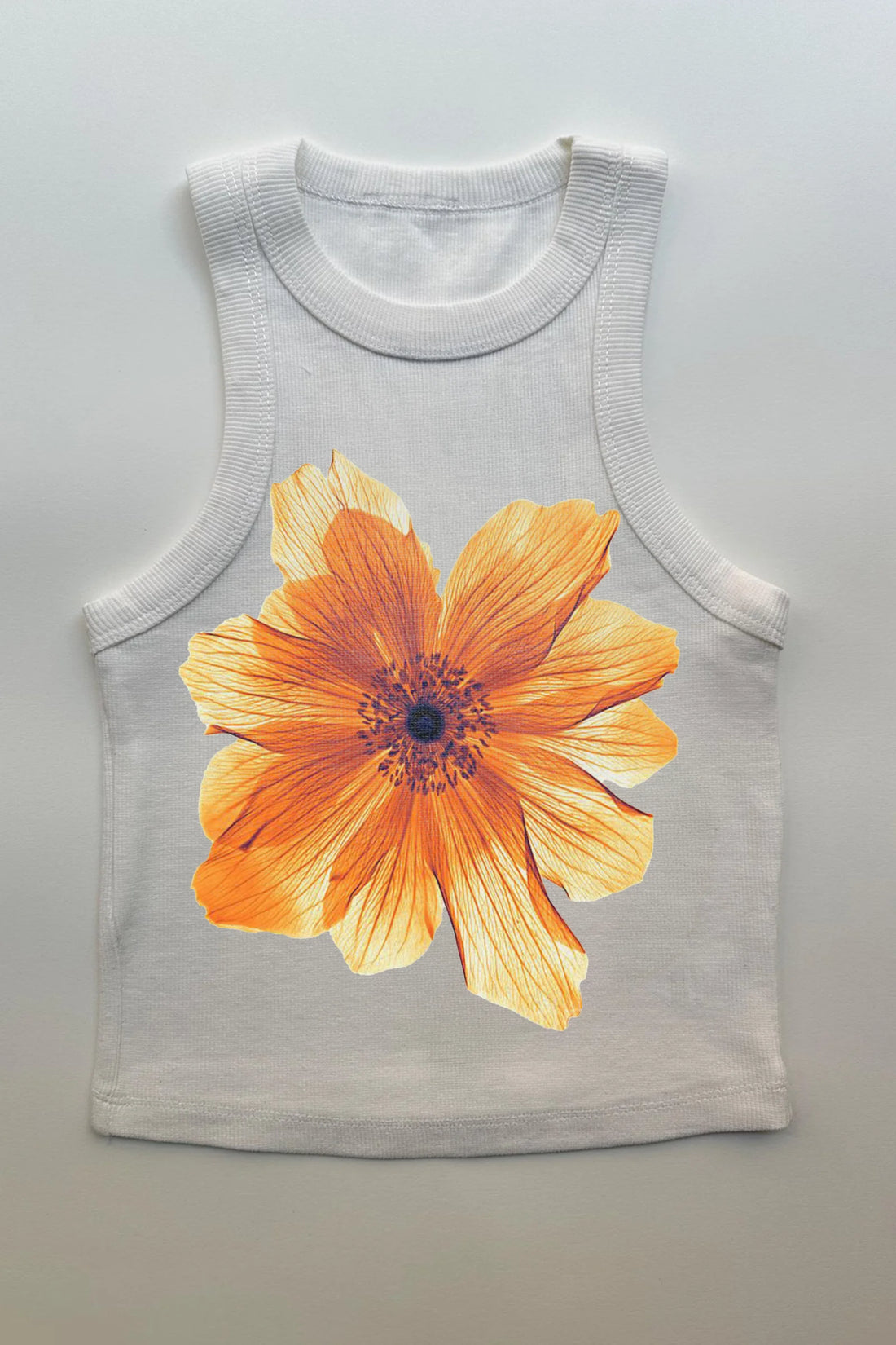 Summer Bloom Racerback Vest Tank (Off White)