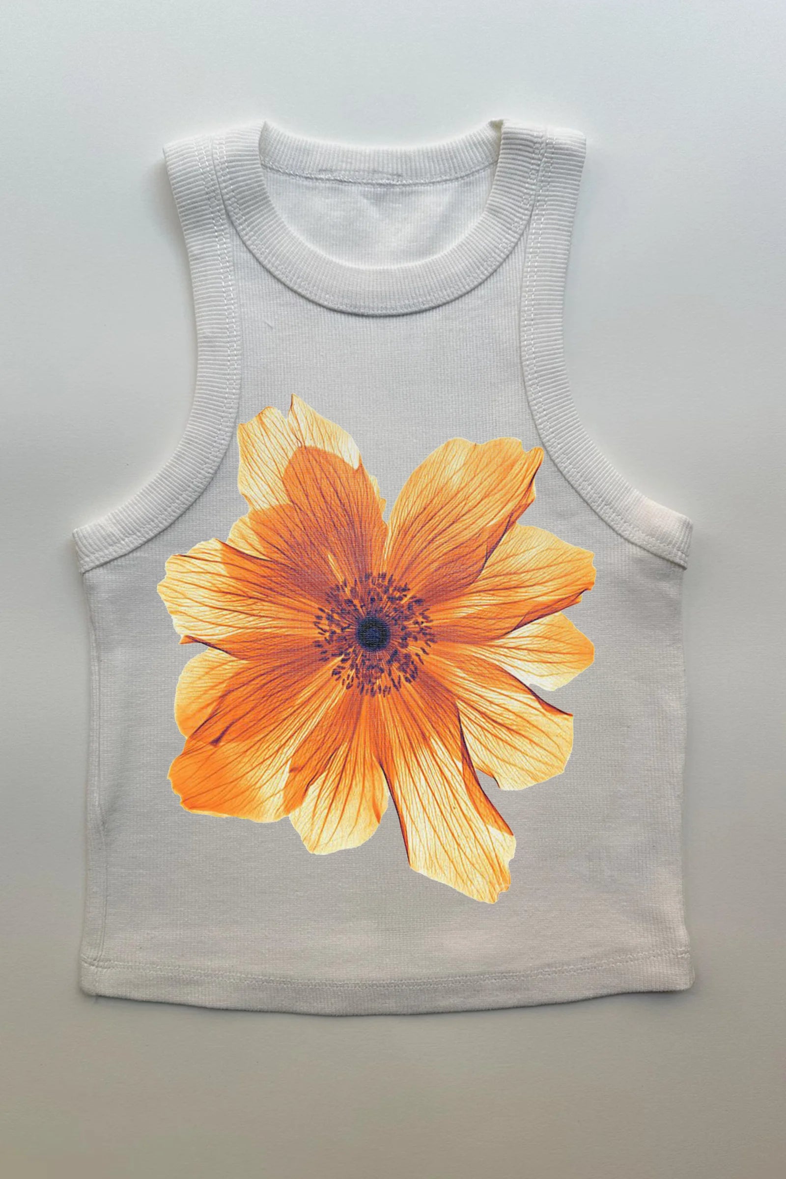 Summer Bloom Racerback Vest Tank (Off White)
