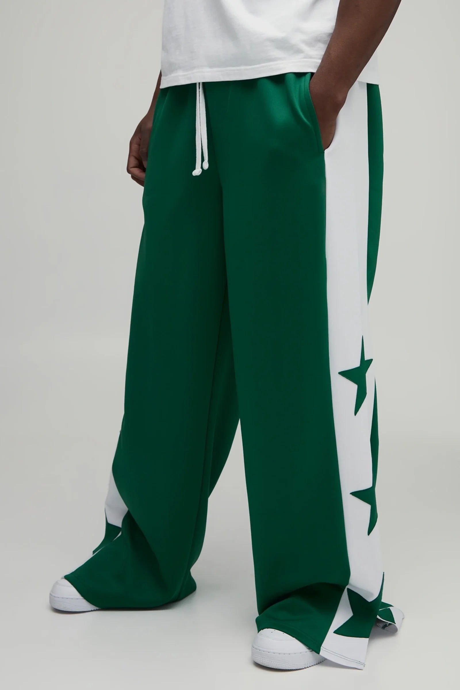 Star Stripe Wide Leg Joggers
