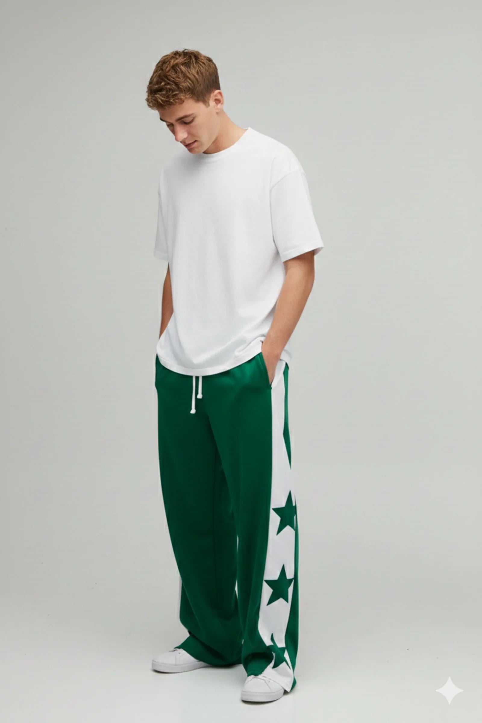 Star Stripe Wide Leg Joggers