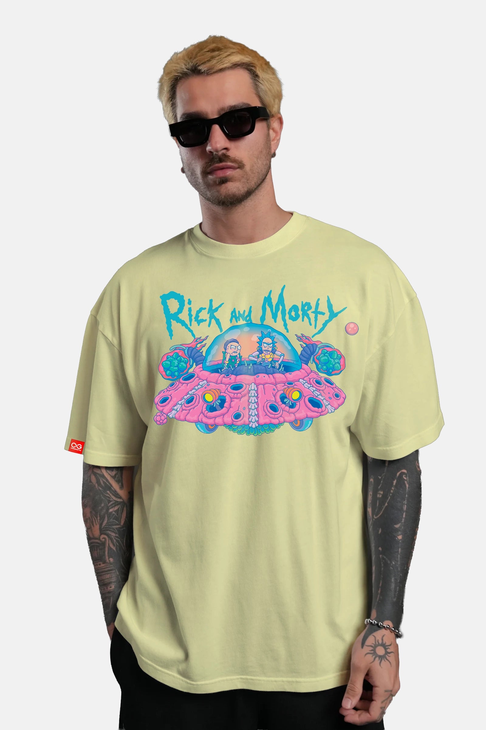 Rick and Morty UFO Graphic Tee - Sage Green