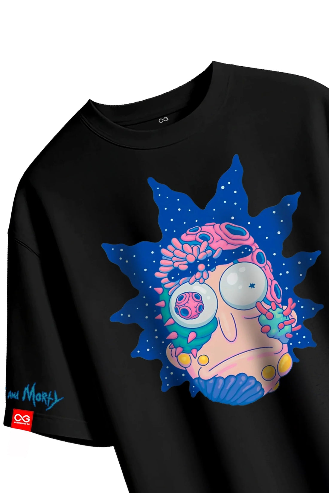 Rick and Morty Psychedelic Graphic Tee - Black