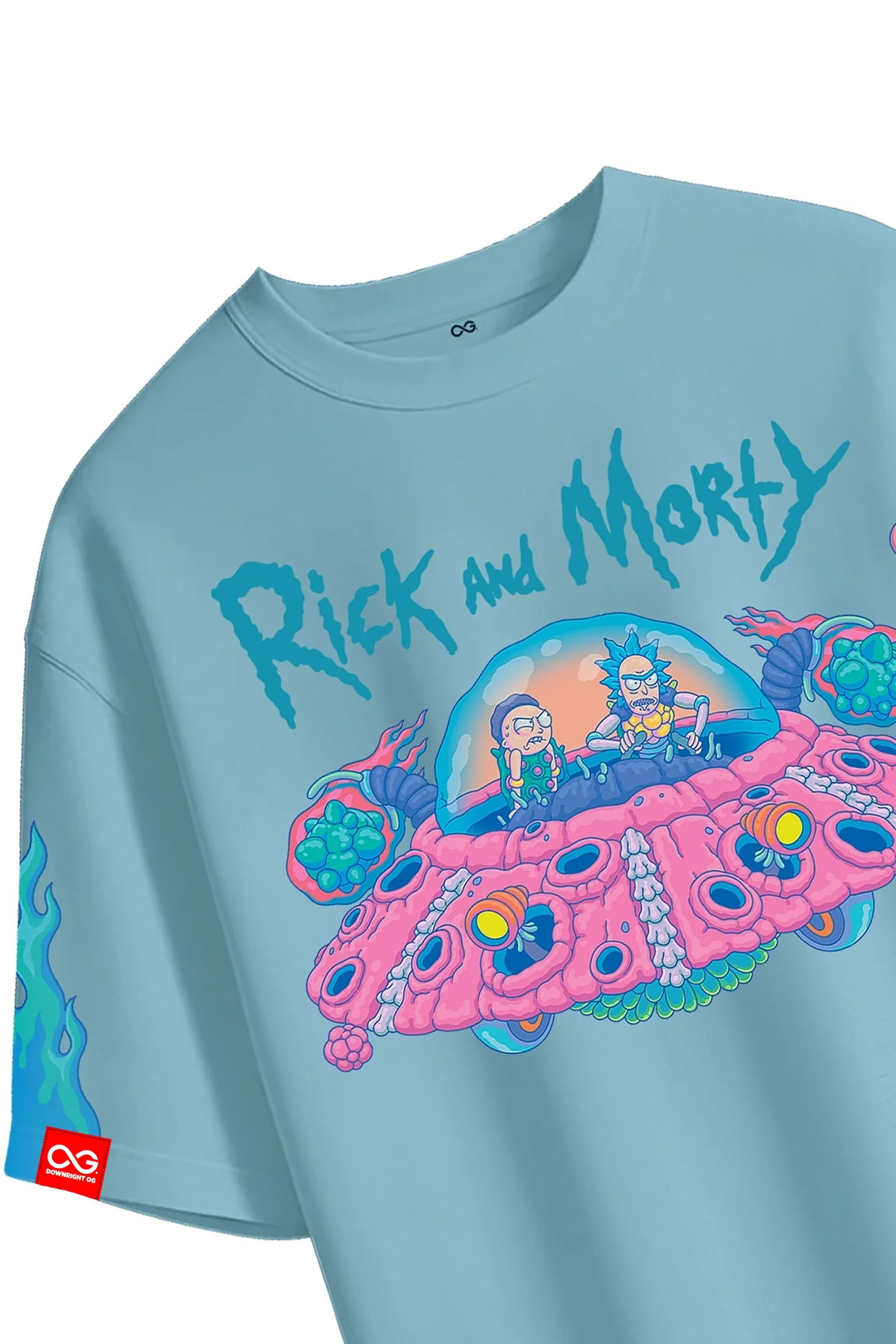Rick and Morty UFO Graphic Tee - Sky Blue