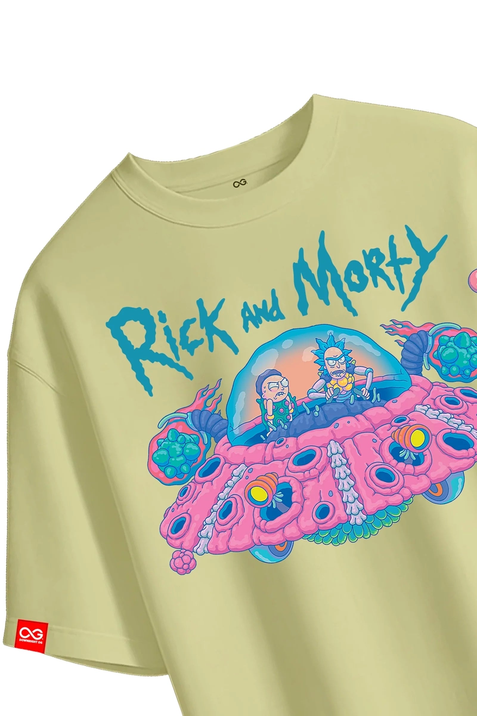 Rick and Morty UFO Graphic Tee - Sage Green