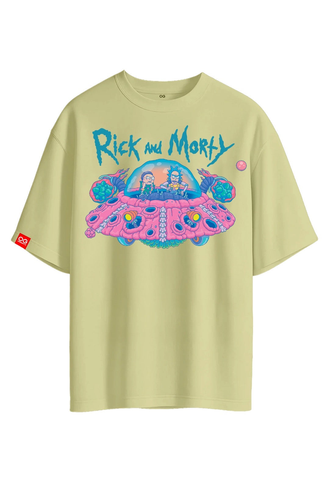 Rick and Morty UFO Graphic Tee - Sage Green