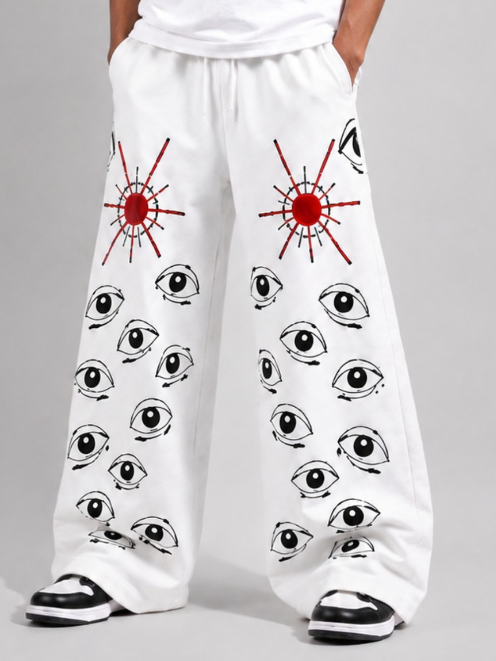 All Eye On Me - Wide Leg Pants (White)