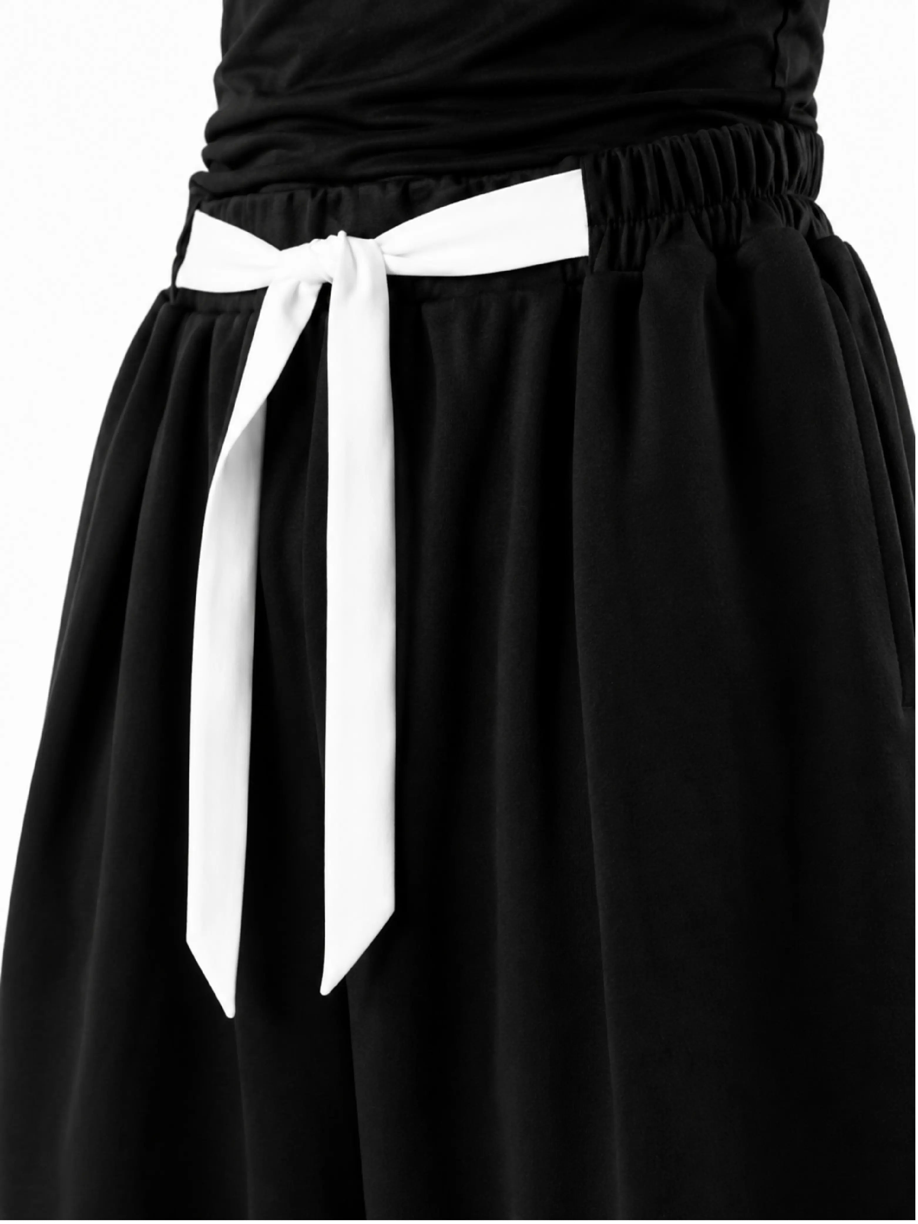 Samurai Wide Leg Joggers – Black
