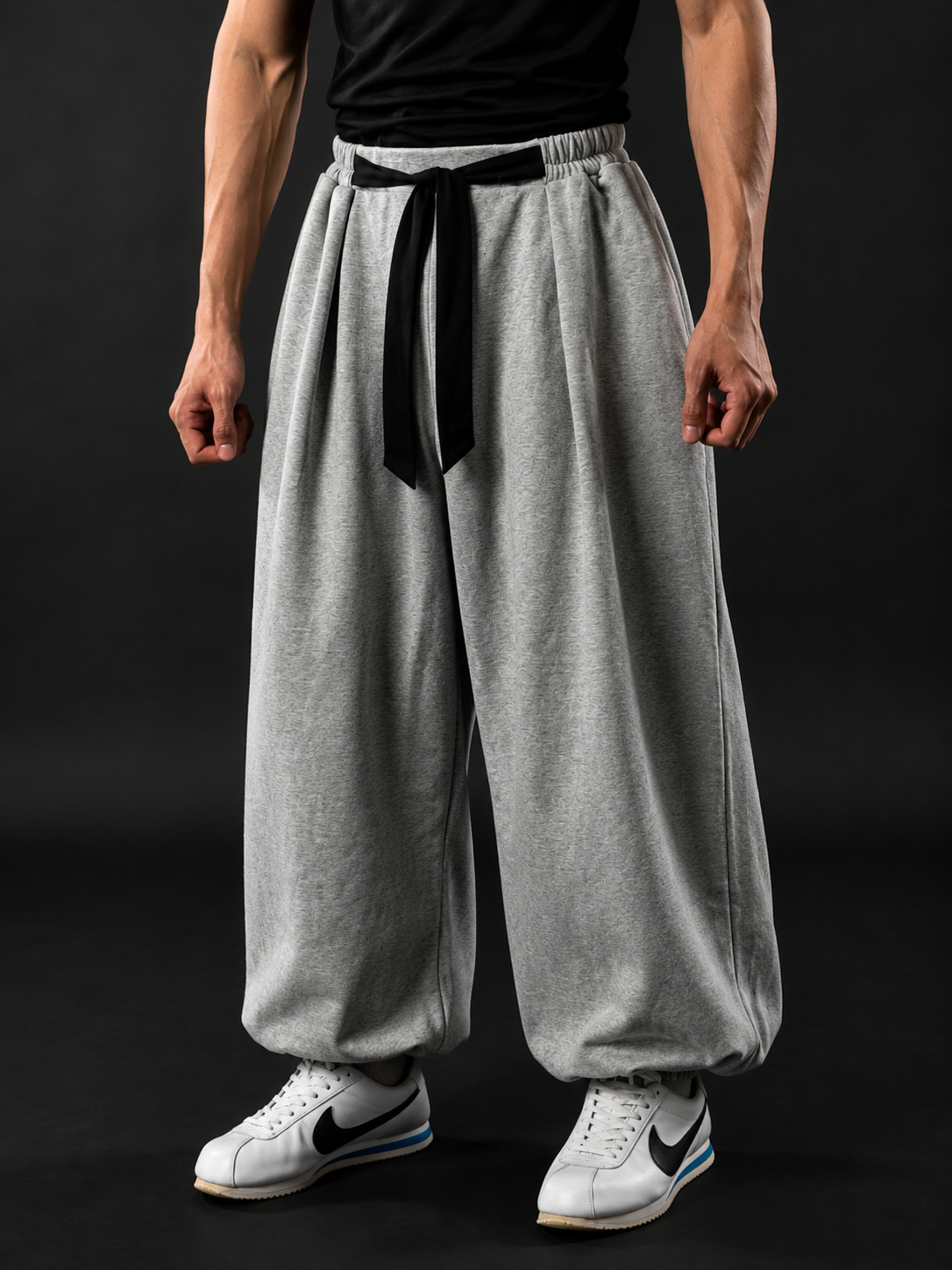 Samurai Wide Leg Joggers – Grey