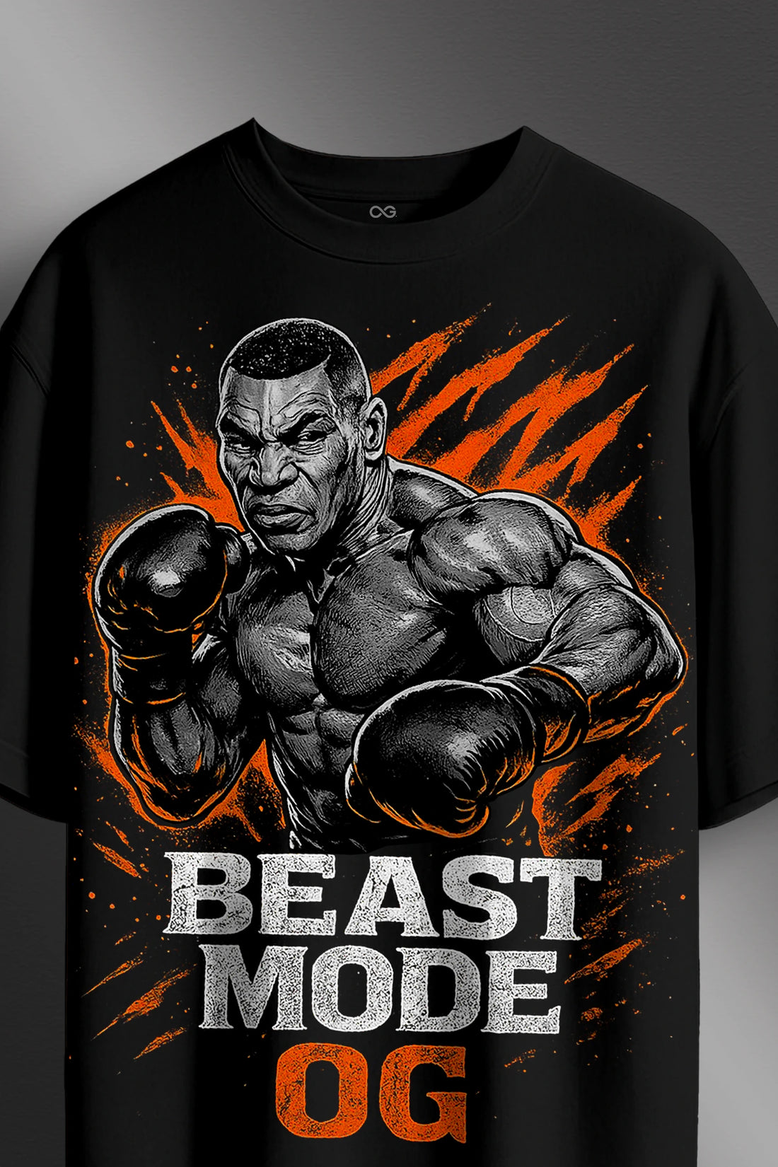 Boxer’s Oversized T-shirt (Black Orange)