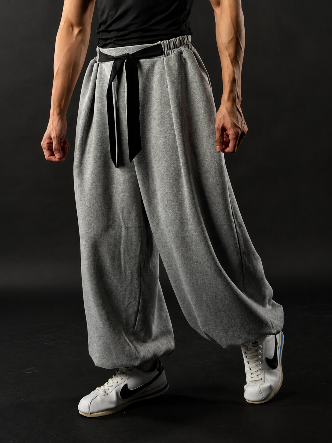 Samurai Wide Leg Joggers – Grey