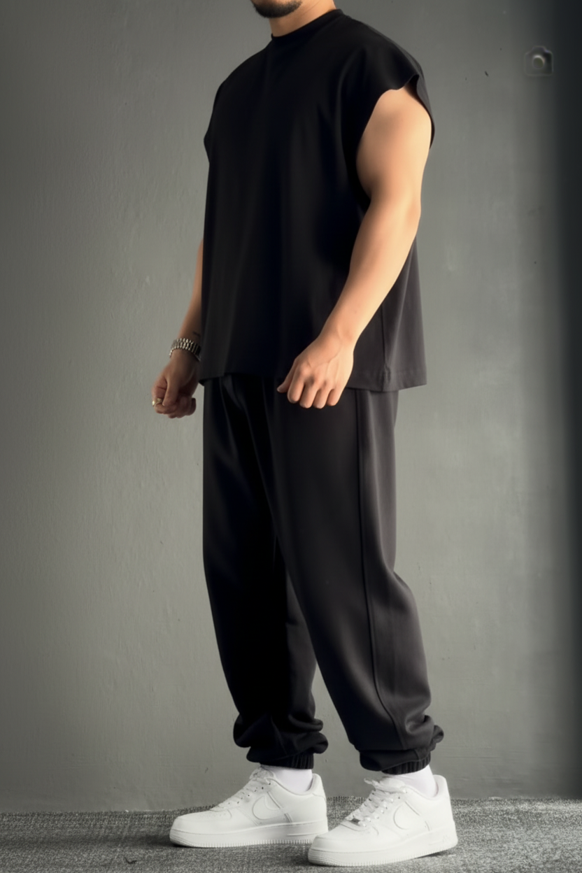 Jogger & Vest T-Shirt Coord Set