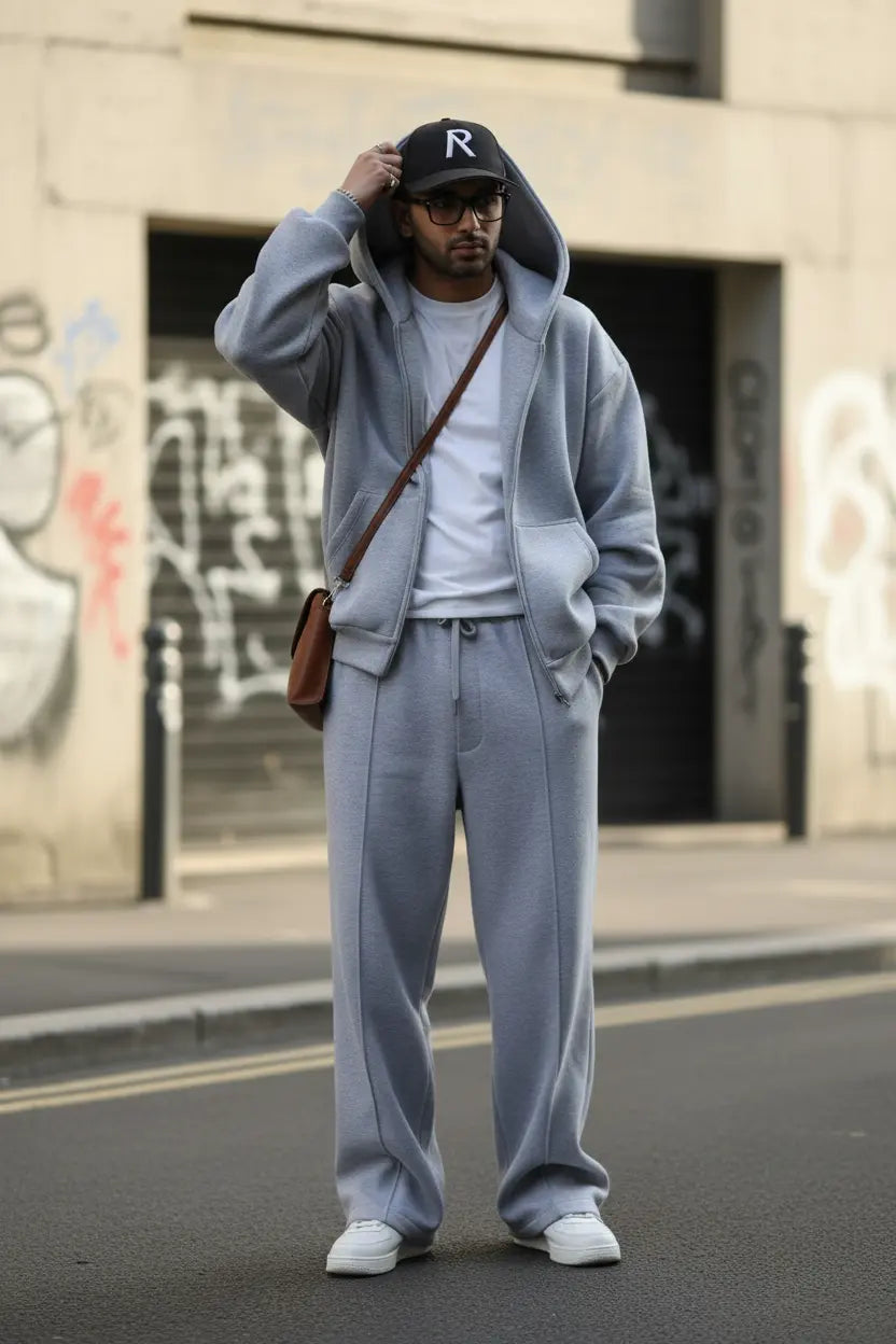 Melange Grey Cord set