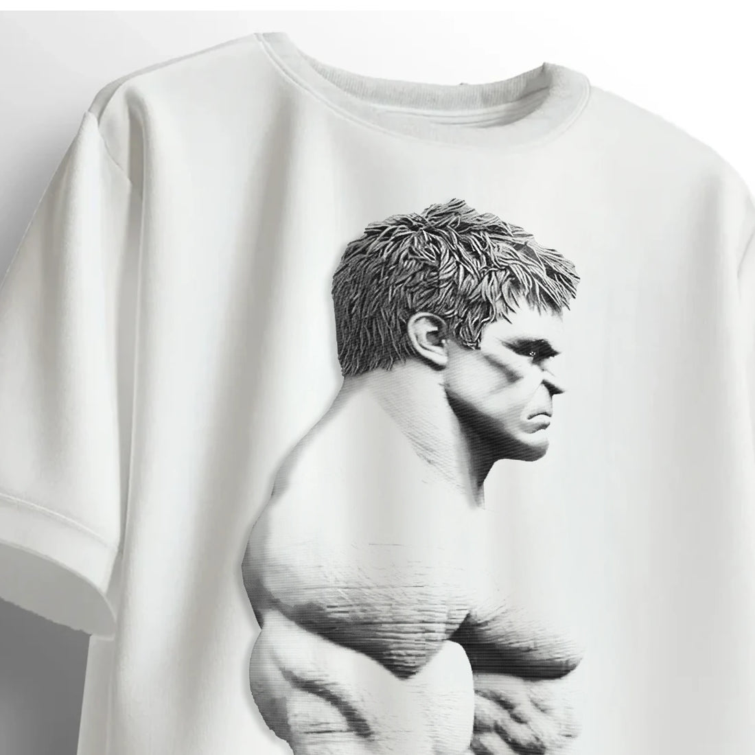 Oversized Beast T-shirt - Halftone