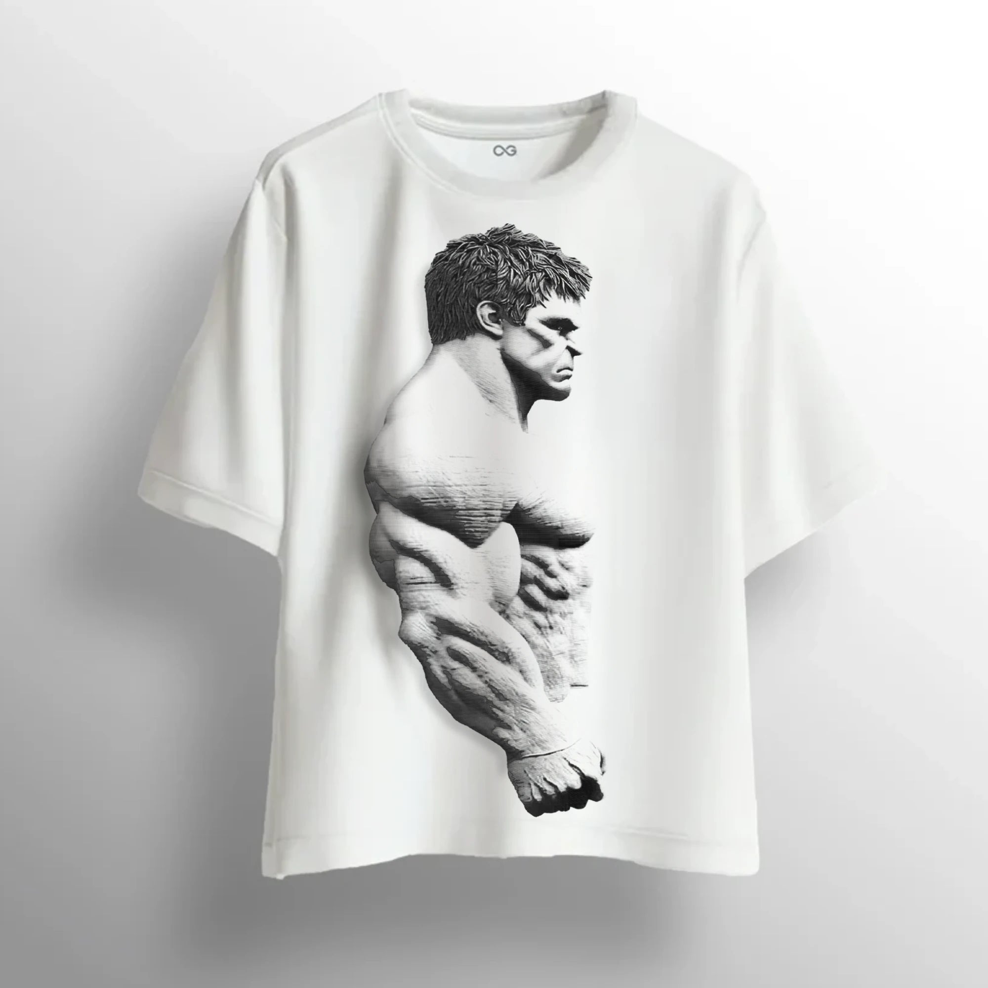 Oversized Beast T-shirt - Halftone