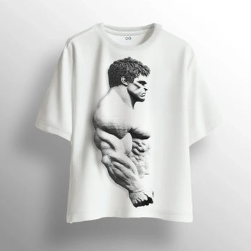 Oversized Beast T-shirt - Halftone