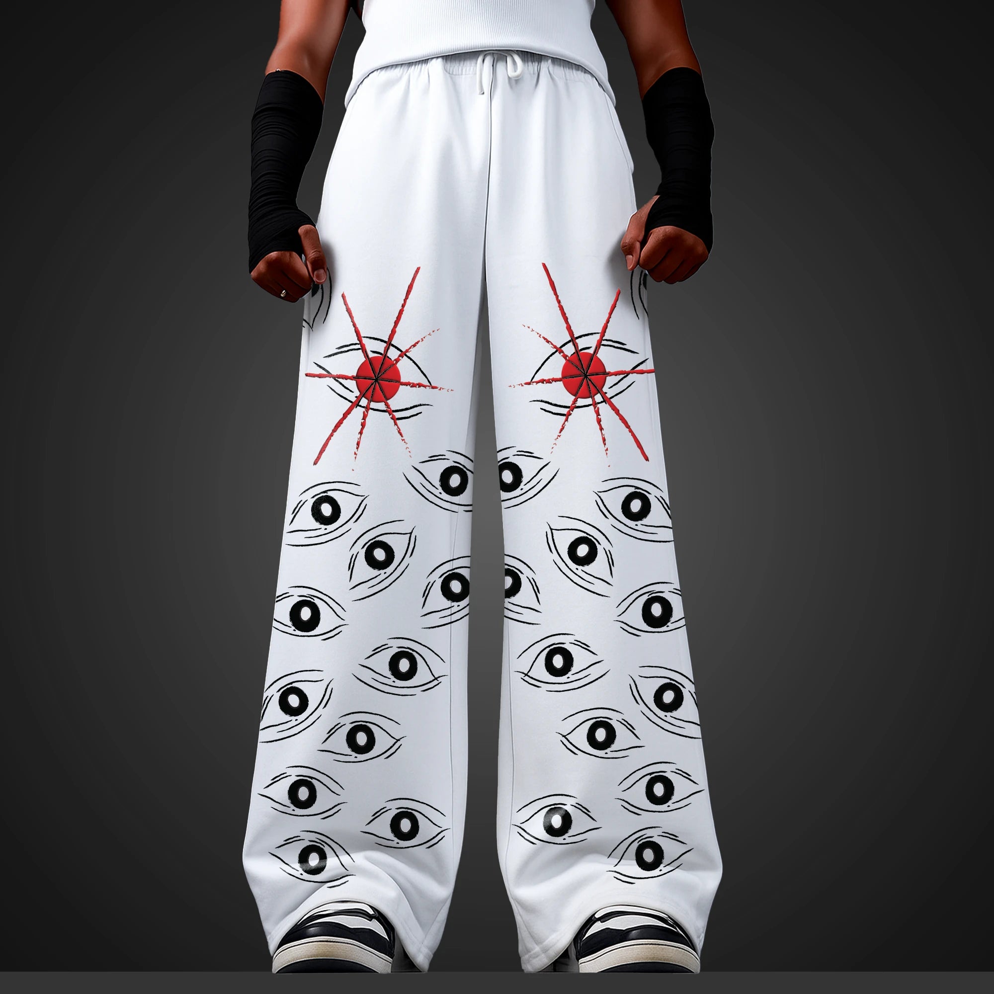 All Eye On Me - Wide Leg Pants (White)