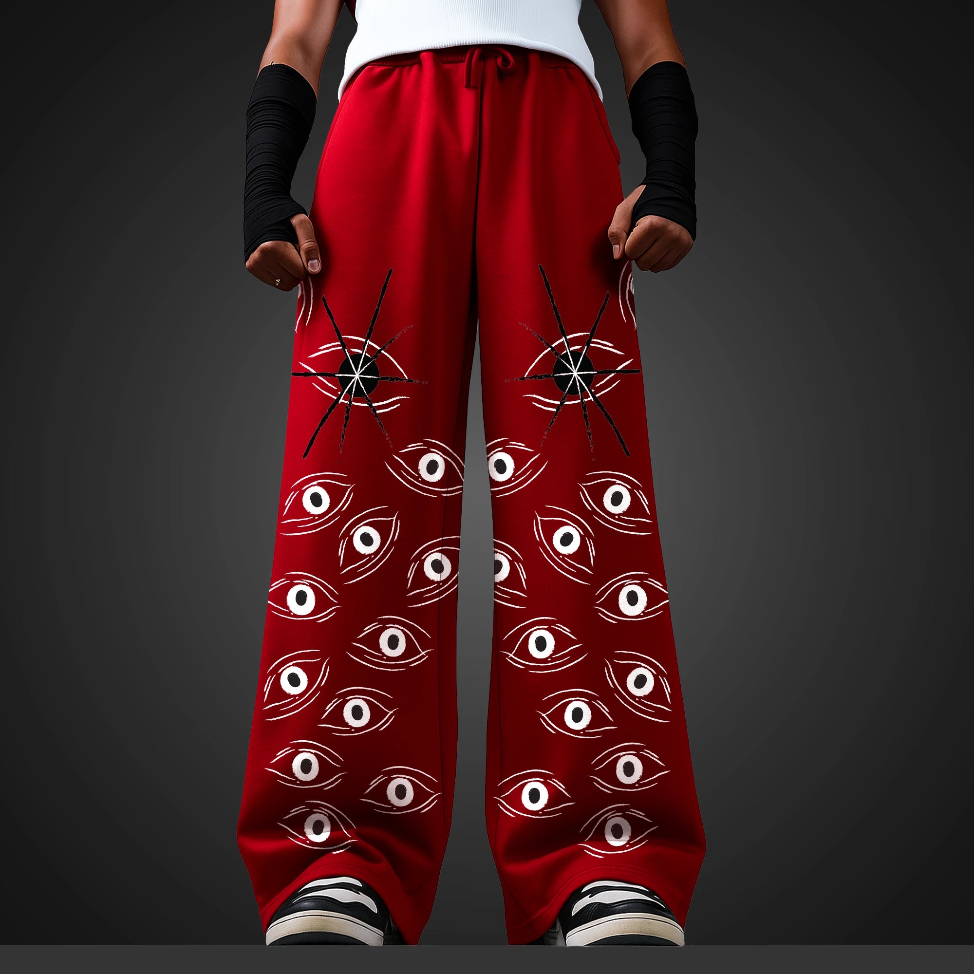 All Eye On Me - Wide Leg Pants (Red)