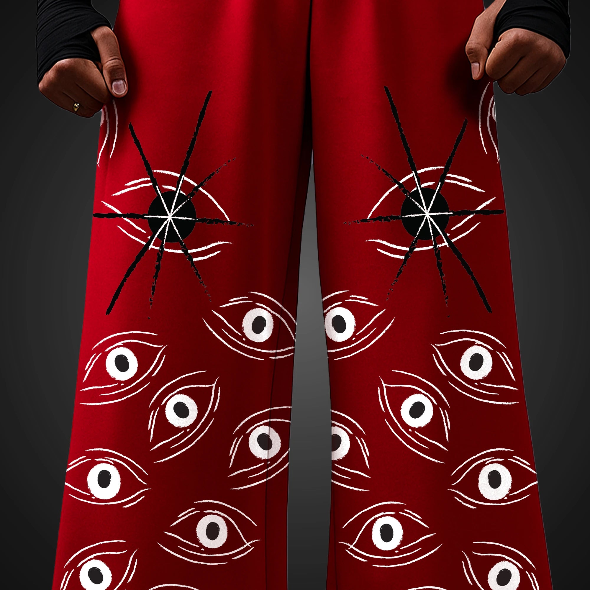 All Eye On Me - Wide Leg Pants (Red)