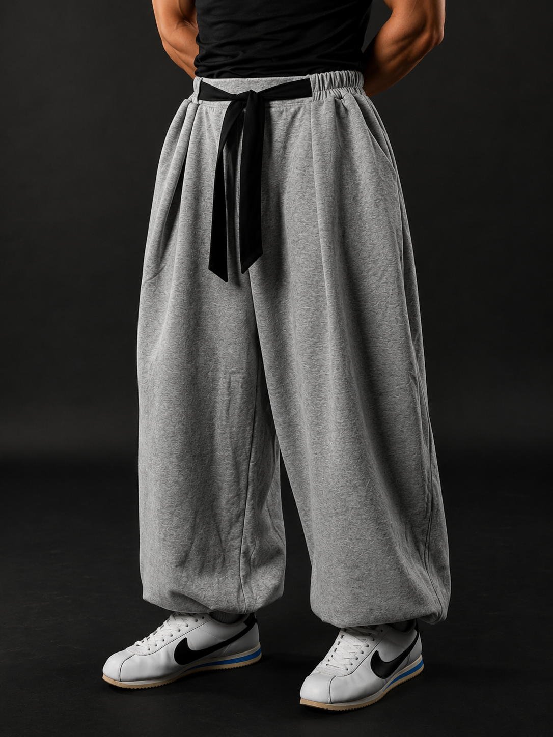Samurai Wide Leg Joggers – Grey