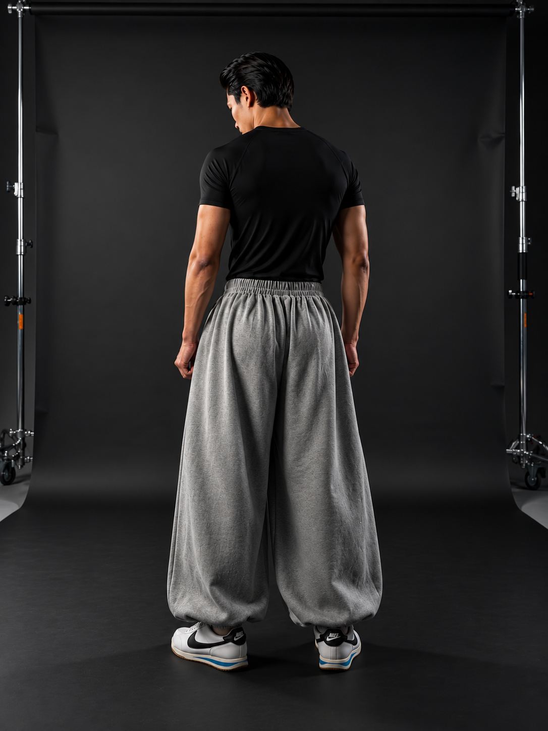 Samurai Wide Leg Joggers – Grey